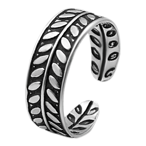 Серебряное кольцо на ногу "Веточка"