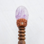 Деревянная заколка - шпилька с аметистом 2