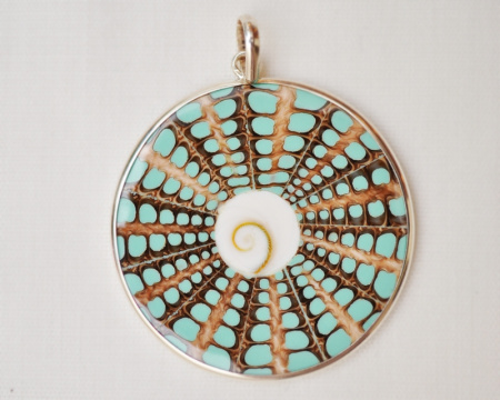 Кулон «Shiva eye (Глаз Шивы)» голубой большой