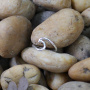 Серебряное кольцо на ногу "Волна"