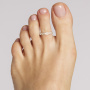 Серебряное кольцо на ногу "Коса нарядная"