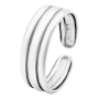 Серебряное кольцо на ногу "Полосы"