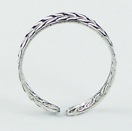 Серебряное кольцо на ногу "Веточка"