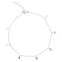 Браслет на ногу с полумесяцами и звездами