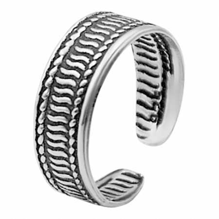 Серебряное кольцо на ногу "Точки над и"