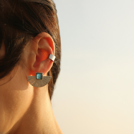 Серьги Равновесие с лабрадоритом