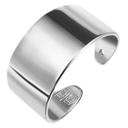 Серебряное кольцо на ногу Гладкое