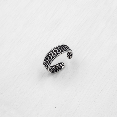 Серебряное кольцо на ногу «Змейка»