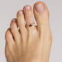 Серебряное кольцо на ногу с сердоликом