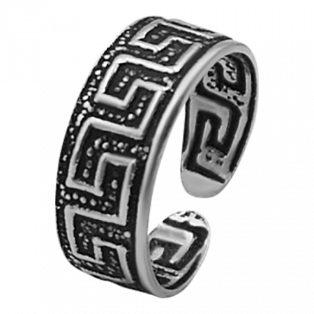 Серебряное кольцо на ногу «Греческое большое»