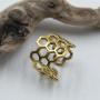 Кольцо на фалангу «Пчелиные соты» из латуни