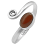 Серебряное кольцо на ногу с сердоликом