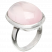 Кольцо с овальным розовым кварцем